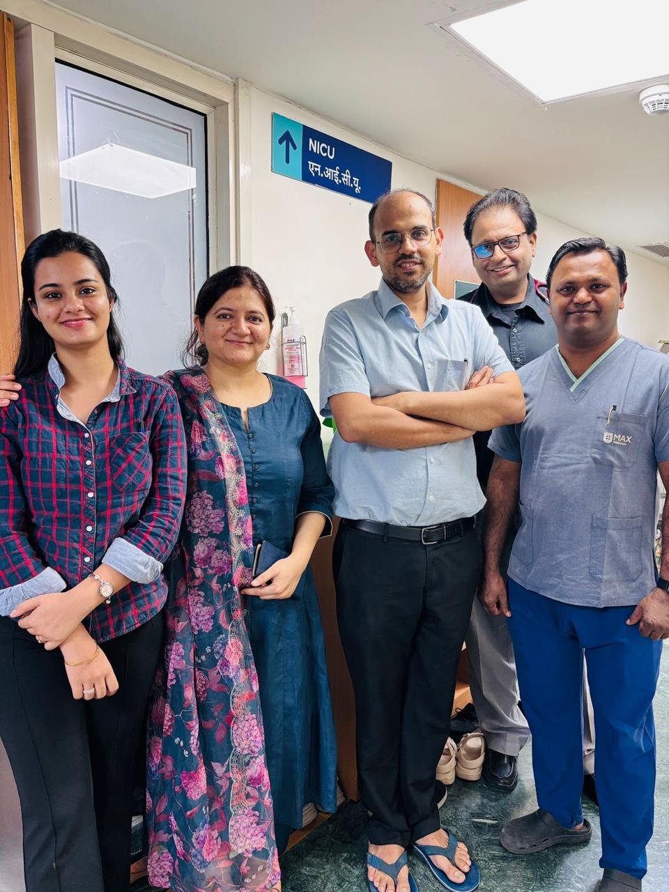 With colleagues at Max hospital 