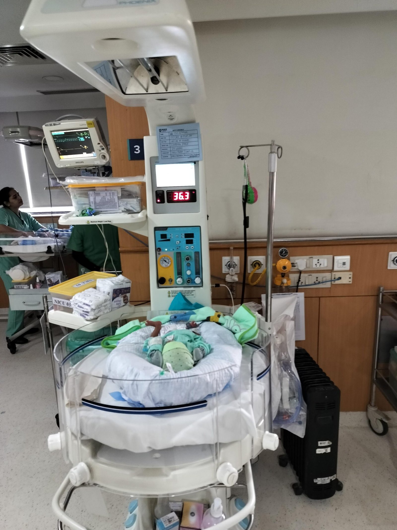 Premature baby in NICU 
